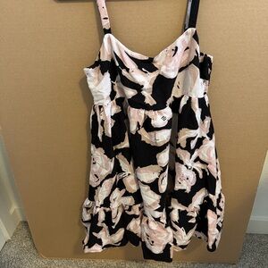 Mahina Black and Pink Patterned Dress